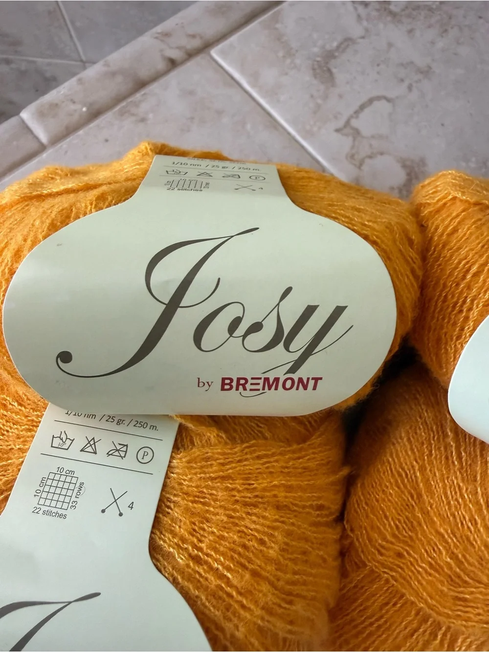 Josy by Bremont Luxury Alpaca/Silk Blend Yarn - 4 Balls of Goldenrod Yellow